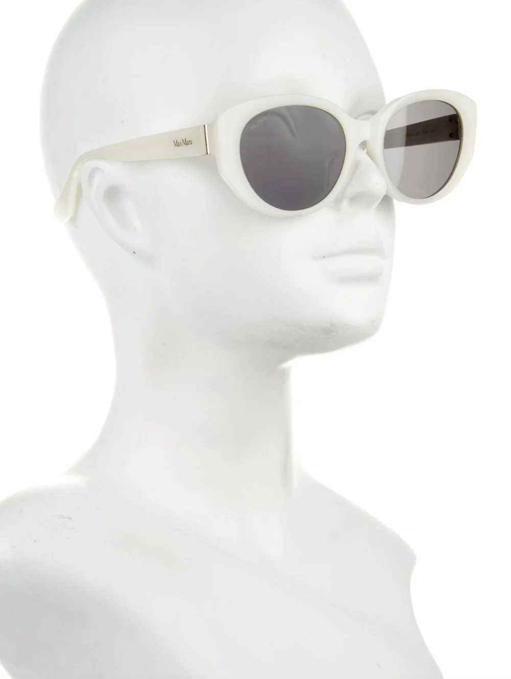 MaxMara White Cat-Eye Sunglasses